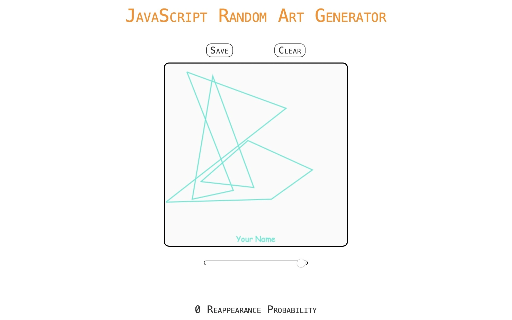 Random Art Generator, an app developed by Arogya Upadhyaya